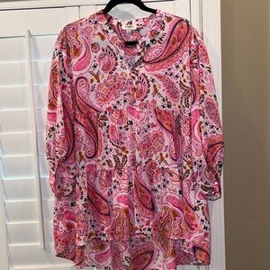 Umgee Pink Paisley Blouse
